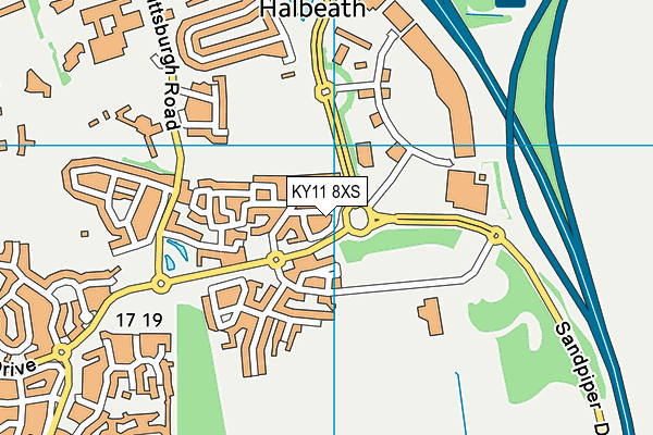 KY11 8XS map - OS VectorMap District (Ordnance Survey) KY11 8XS map - OS VectorMap District (Ordnance Survey)