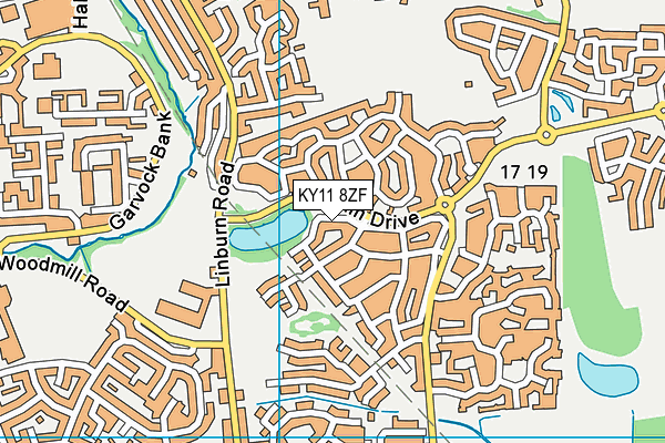 KY11 8ZF map - OS VectorMap District (Ordnance Survey) KY11 8ZF map - OS VectorMap District (Ordnance Survey)