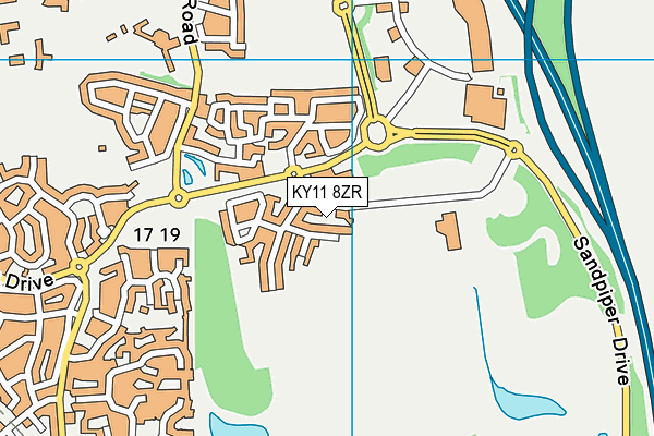 KY11 8ZR map - OS VectorMap District (Ordnance Survey) KY11 8ZR map - OS VectorMap District (Ordnance Survey)
