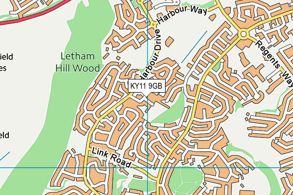 KY11 9GB map - OS VectorMap District (Ordnance Survey) KY11 9GB map - OS VectorMap District (Ordnance Survey)