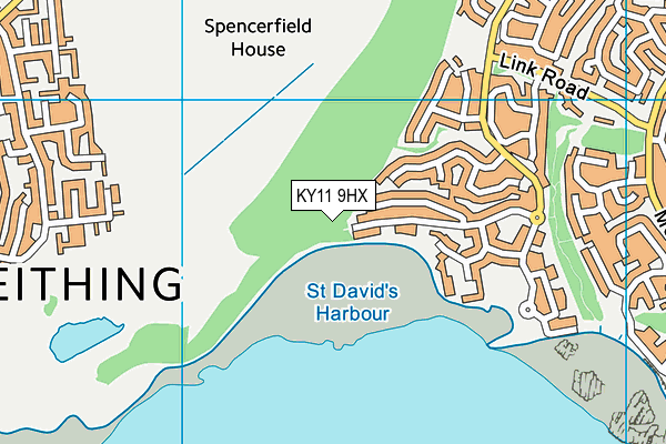 KY11 9HX map - OS VectorMap District (Ordnance Survey) KY11 9HX map - OS VectorMap District (Ordnance Survey)