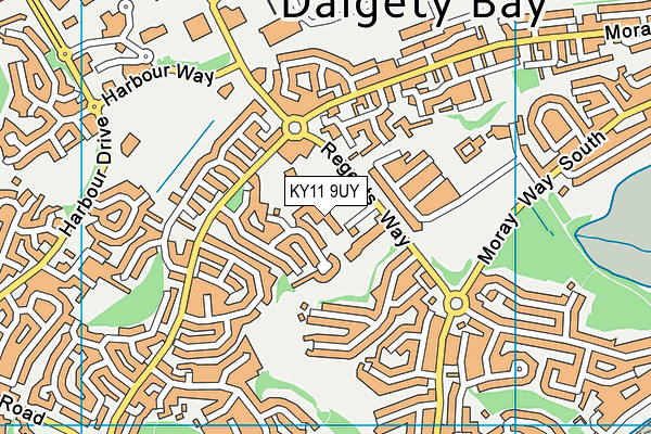 KY11 9UY map - OS VectorMap District (Ordnance Survey) KY11 9UY map - OS VectorMap District (Ordnance Survey)