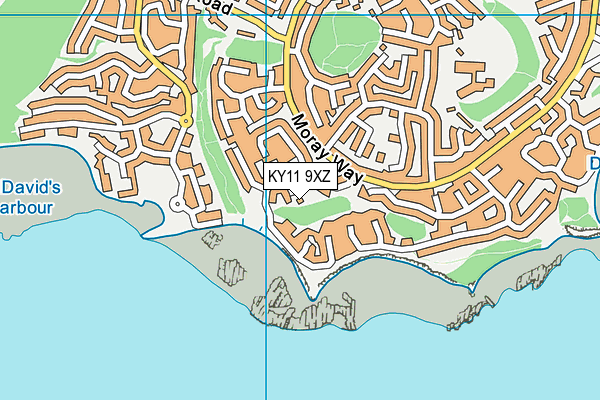 KY11 9XZ map - OS VectorMap District (Ordnance Survey)