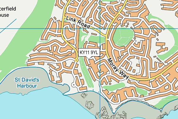 KY11 9YL map - OS VectorMap District (Ordnance Survey) KY11 9YL map - OS VectorMap District (Ordnance Survey)