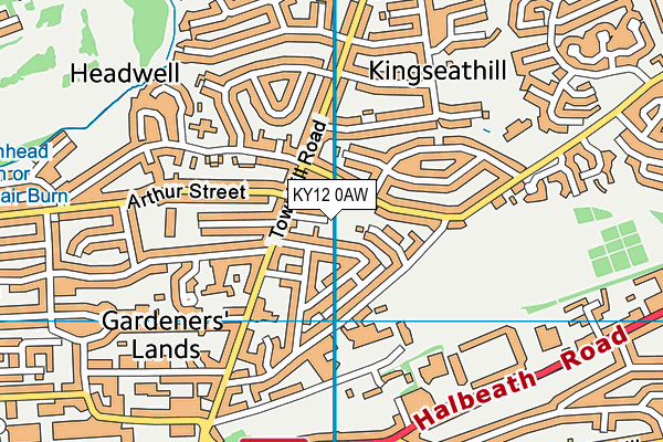 KY12 0AW map - OS VectorMap District (Ordnance Survey) KY12 0AW map - OS VectorMap District (Ordnance Survey)