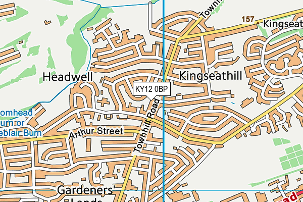 KY12 0BP map - OS VectorMap District (Ordnance Survey)