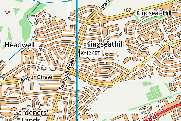 KY12 0BT map - OS VectorMap District (Ordnance Survey)