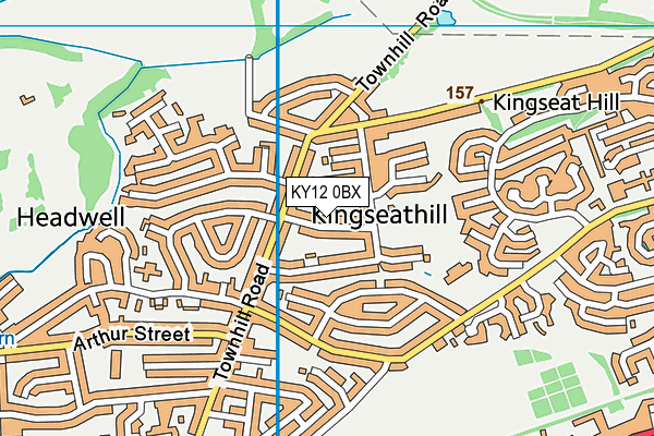 KY12 0BX map - OS VectorMap District (Ordnance Survey)