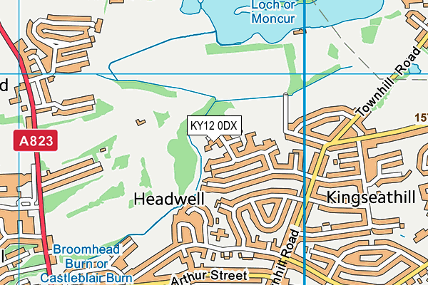 KY12 0DX map - OS VectorMap District (Ordnance Survey) KY12 0DX map - OS VectorMap District (Ordnance Survey)