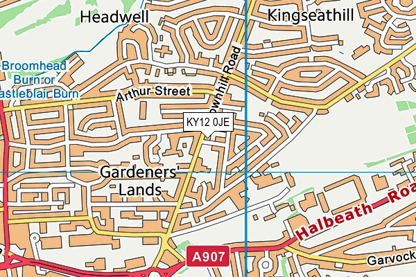 KY12 0JE map - OS VectorMap District (Ordnance Survey)
