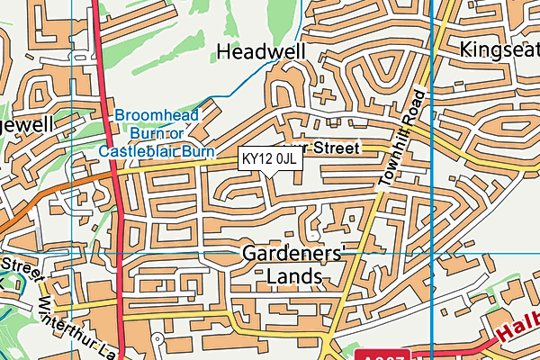 KY12 0JL map - OS VectorMap District (Ordnance Survey)