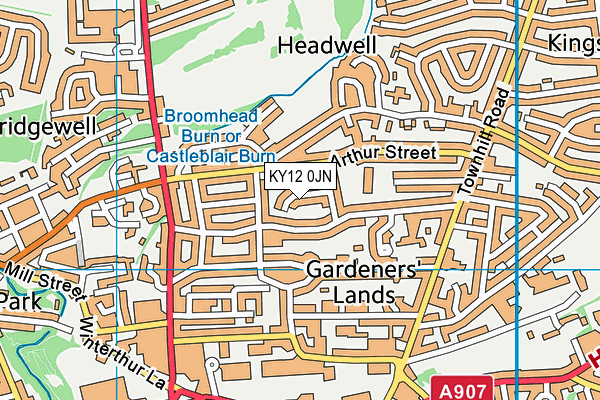 KY12 0JN map - OS VectorMap District (Ordnance Survey)