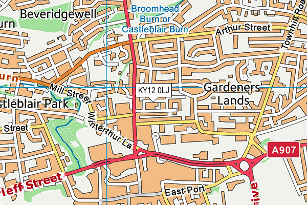 KY12 0LJ map - OS VectorMap District (Ordnance Survey)