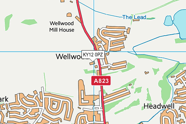 KY12 0PZ map - OS VectorMap District (Ordnance Survey)
