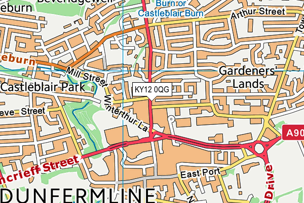 KY12 0QG map - OS VectorMap District (Ordnance Survey)