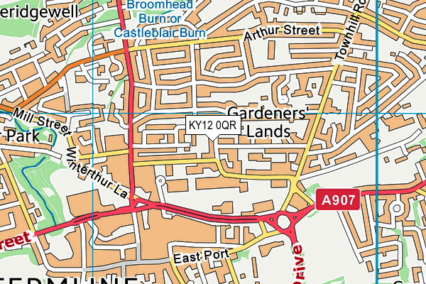 KY12 0QR map - OS VectorMap District (Ordnance Survey)