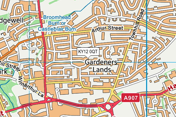 KY12 0QT map - OS VectorMap District (Ordnance Survey)