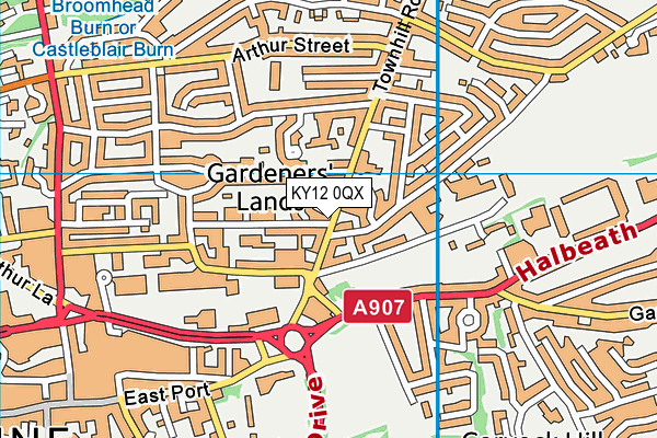 KY12 0QX map - OS VectorMap District (Ordnance Survey) KY12 0QX map - OS VectorMap District (Ordnance Survey)