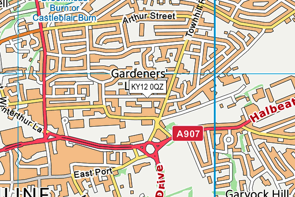 KY12 0QZ map - OS VectorMap District (Ordnance Survey)
