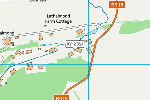 KY12 0SJ map - OS VectorMap District (Ordnance Survey)