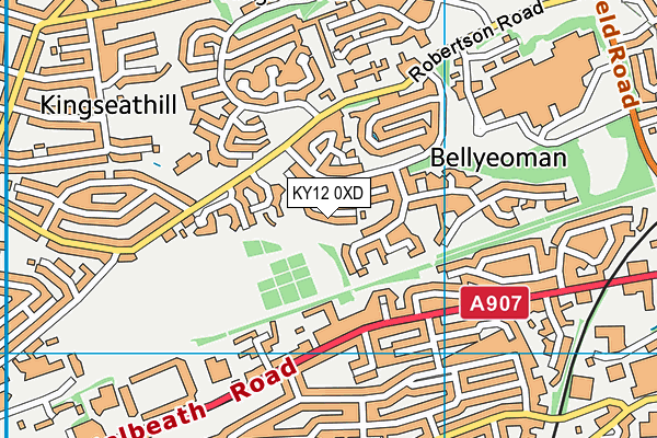 KY12 0XD map - OS VectorMap District (Ordnance Survey)