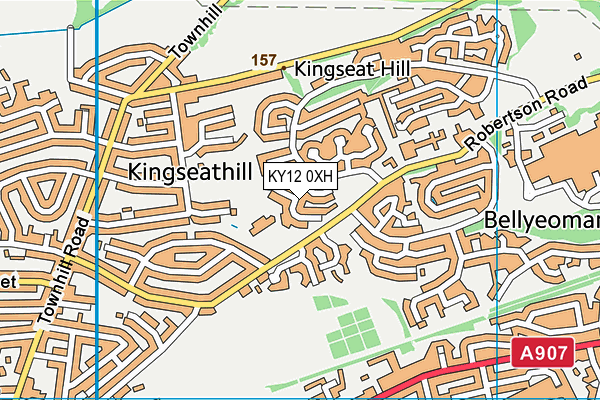 KY12 0XH map - OS VectorMap District (Ordnance Survey)