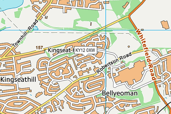 KY12 0XW map - OS VectorMap District (Ordnance Survey)