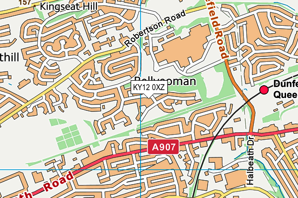KY12 0XZ map - OS VectorMap District (Ordnance Survey)