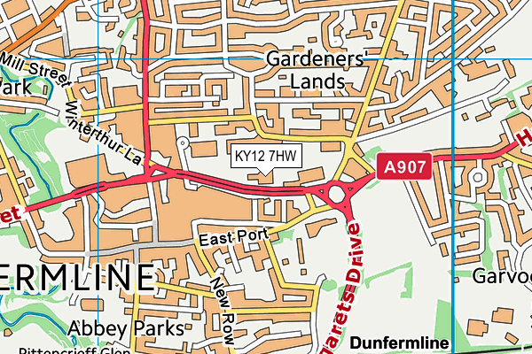 KY12 7HW map - OS VectorMap District (Ordnance Survey)