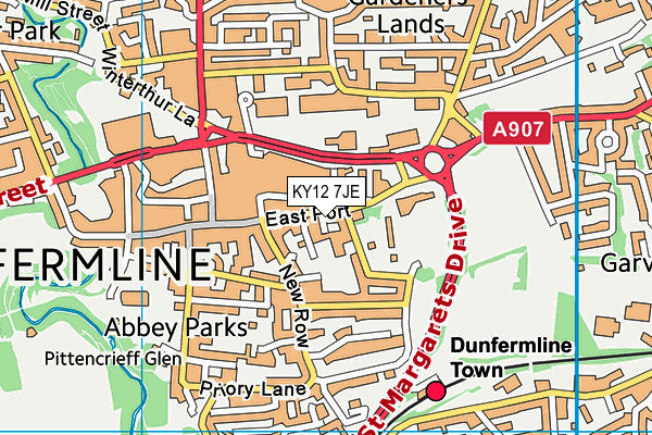 KY12 7JE map - OS VectorMap District (Ordnance Survey)