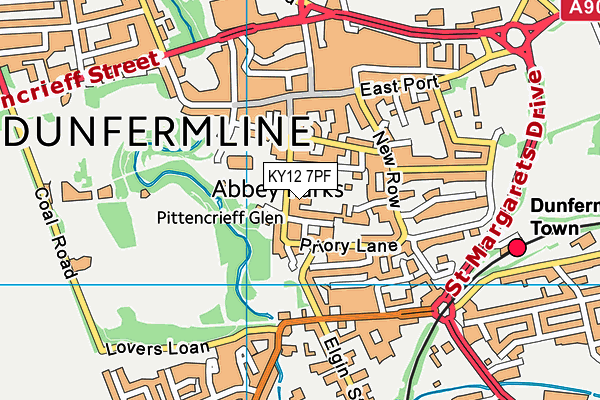 KY12 7PF map - OS VectorMap District (Ordnance Survey)