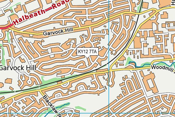 KY12 7TA map - OS VectorMap District (Ordnance Survey) KY12 7TA map - OS VectorMap District (Ordnance Survey)