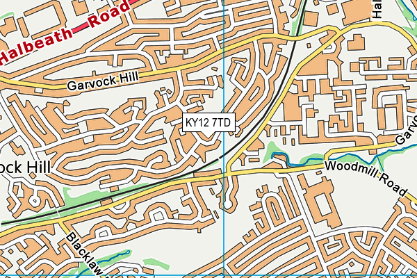 KY12 7TD map - OS VectorMap District (Ordnance Survey)