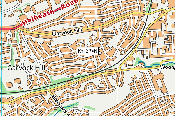 KY12 7XN map - OS VectorMap District (Ordnance Survey)
