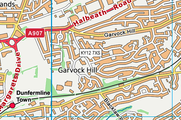 KY12 7XS map - OS VectorMap District (Ordnance Survey) KY12 7XS map - OS VectorMap District (Ordnance Survey)