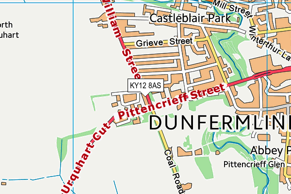 KY12 8AS map - OS VectorMap District (Ordnance Survey)