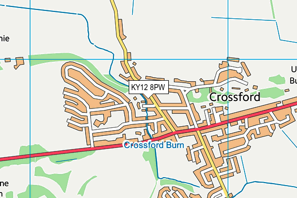 KY12 8PW map - OS VectorMap District (Ordnance Survey)