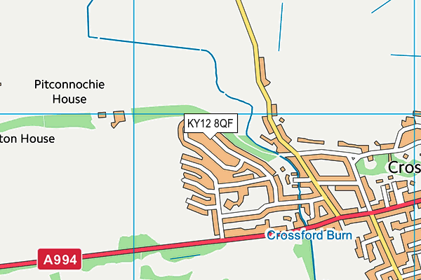 KY12 8QF map - OS VectorMap District (Ordnance Survey)