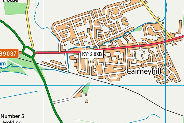 KY12 8XB map - OS VectorMap District (Ordnance Survey)