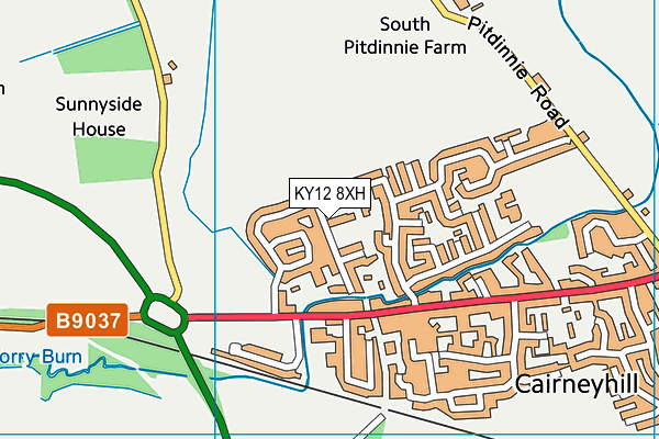 KY12 8XH map - OS VectorMap District (Ordnance Survey) KY12 8XH map - OS VectorMap District (Ordnance Survey)