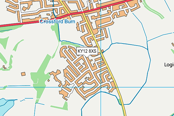 KY12 8XS map - OS VectorMap District (Ordnance Survey) KY12 8XS map - OS VectorMap District (Ordnance Survey)