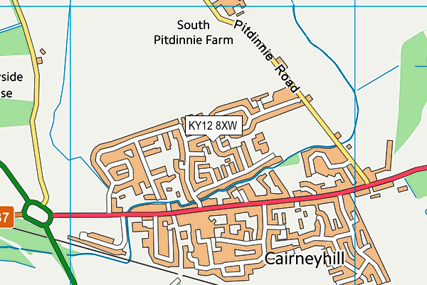 KY12 8XW map - OS VectorMap District (Ordnance Survey)