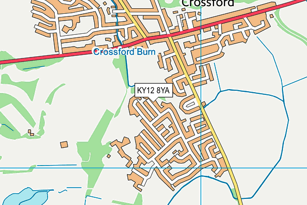 KY12 8YA map - OS VectorMap District (Ordnance Survey)