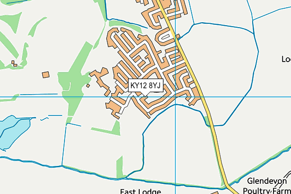 KY12 8YJ map - OS VectorMap District (Ordnance Survey) KY12 8YJ map - OS VectorMap District (Ordnance Survey)