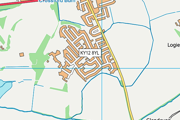 KY12 8YL map - OS VectorMap District (Ordnance Survey)