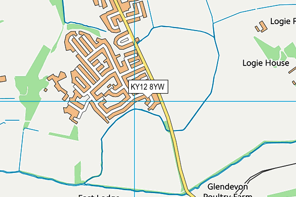 KY12 8YW map - OS VectorMap District (Ordnance Survey)