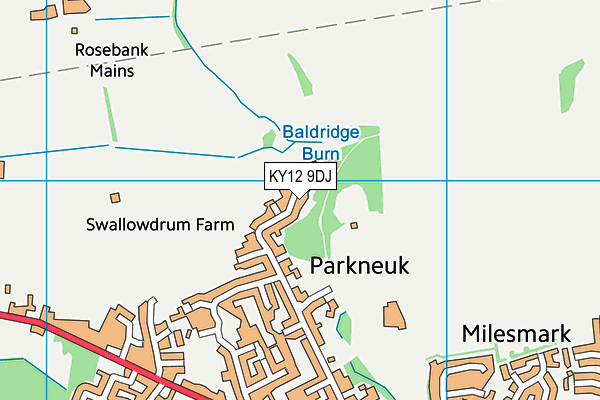 KY12 9DJ map - OS VectorMap District (Ordnance Survey)