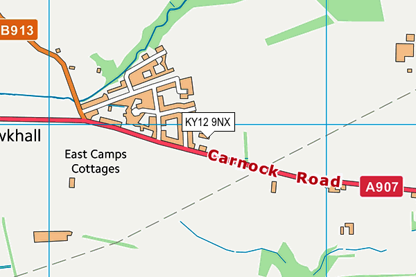 KY12 9NX map - OS VectorMap District (Ordnance Survey)