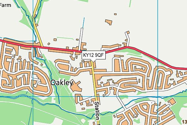 KY12 9QF map - OS VectorMap District (Ordnance Survey)