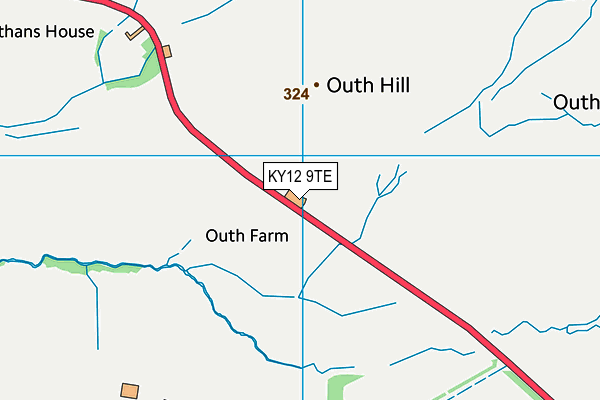 KY12 9TE map - OS VectorMap District (Ordnance Survey)